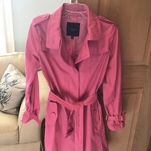 Talbots Hot Pink Size 4 Trench Coat